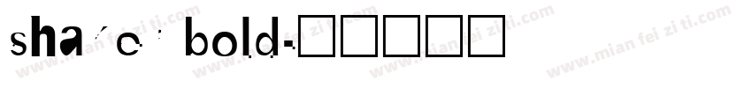 shaker bold字体转换